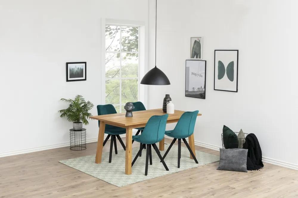 Dizajnová stolička Nascha, fľaškovo zelená čierna