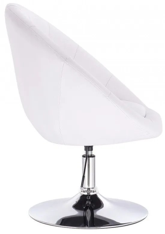LuxuryForm DESIGN Kreslo VERA na striebornom tanieri - biele
