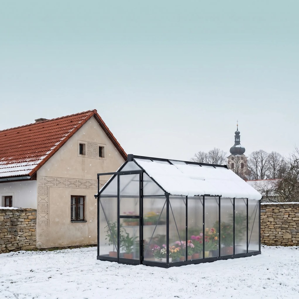 Skleník 210 x 183 x 360 cm, zosilnená konštrukcia, polykarbonát 6 mm