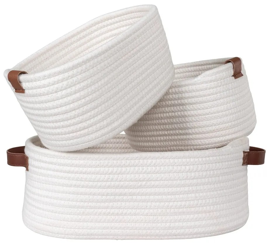 Látkové košíky do kúpeľne v súprave 3 ks 35x25x13 cm Jarana – House Nordic