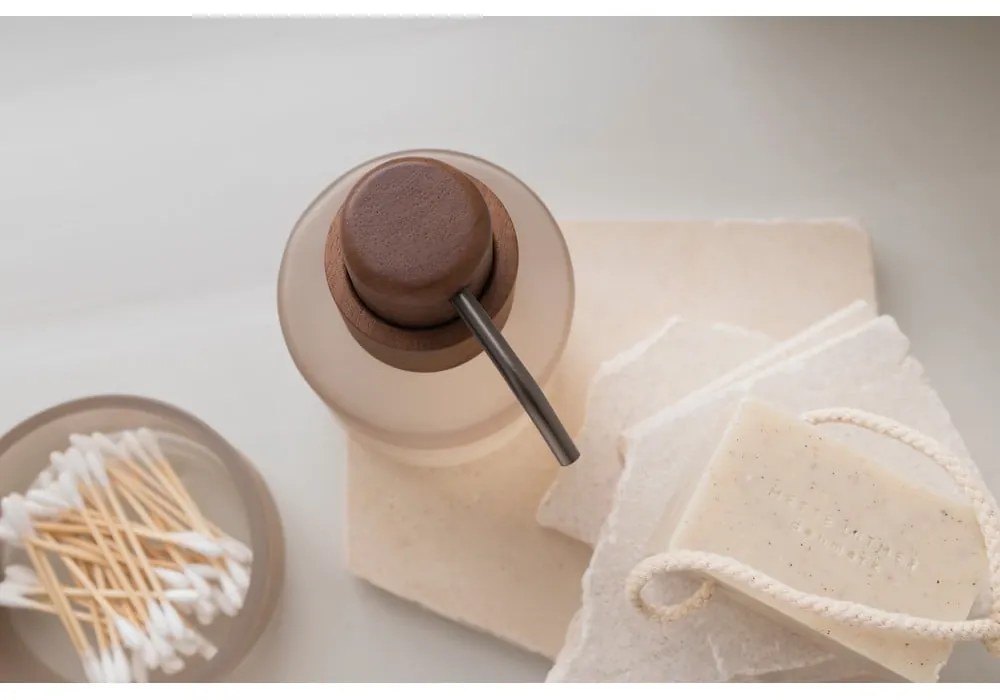 Béžový sklenený dávkovač mydla 310 ml Modest – Mette Ditmer Denmark