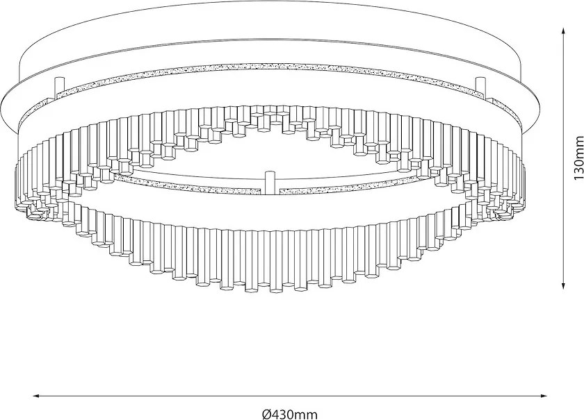 Stropné LED svietidlo Preciosa, 1x LED 36w, 4000k, g