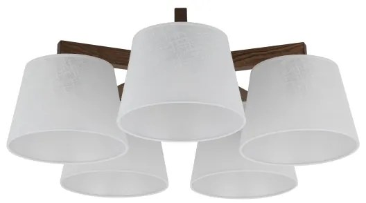 Brilagi - Prisadený luster LATTE 5xE27/15W/230V borovica/biela