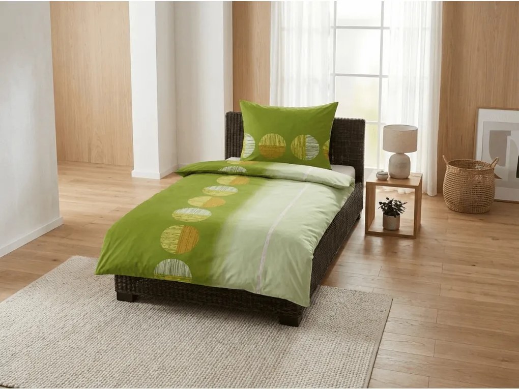 Bavlnené obliečky SEGINO zelené Rozmer obliečky: 70 x 90 cm | 140 x 200 cm