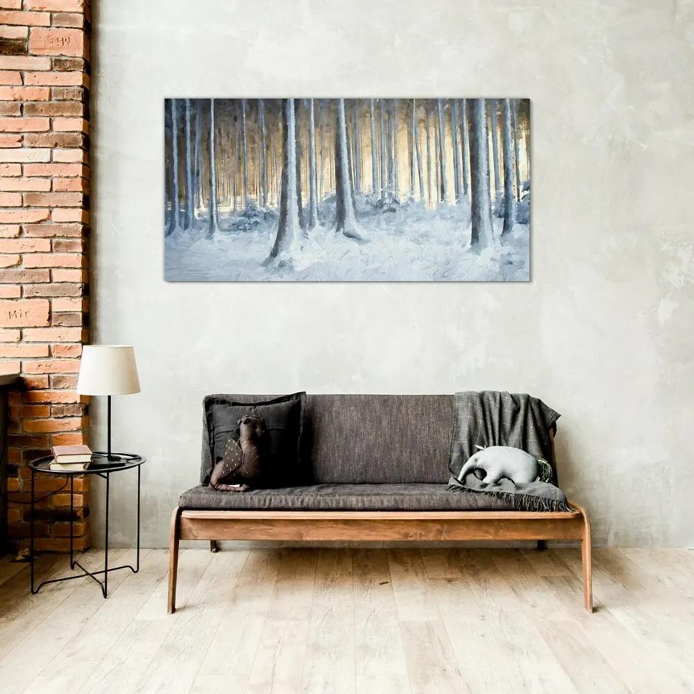 Skleneny obraz Abstrakcia zimné sen príroda