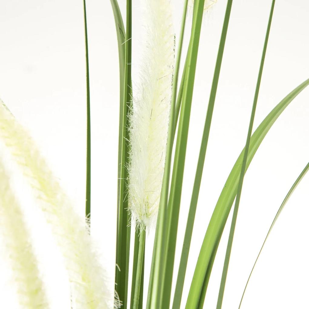 Dekoratívna kvetina 53 cm , s trávou 25 cm krémová