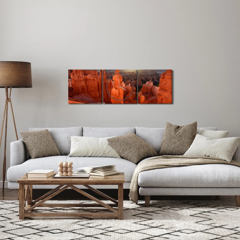 Obraz - Národný park Utah (s hodinami) (90x30 cm)