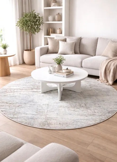 Koberec Bellavista 280-25 béžový  / sivý - kruh