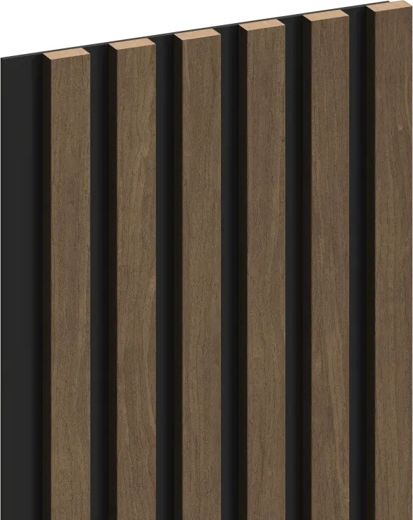 Mexen Lam-B, akustické stenové lamely 275 × 30 cm, HDF doska 4 mm, technická dyha, orech kakaový, S100-275307-3015-018