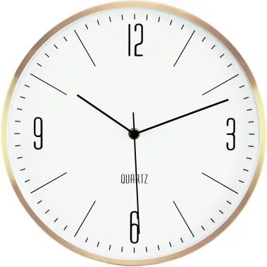 Nástenné hodiny 30 cm, zlatý kov%