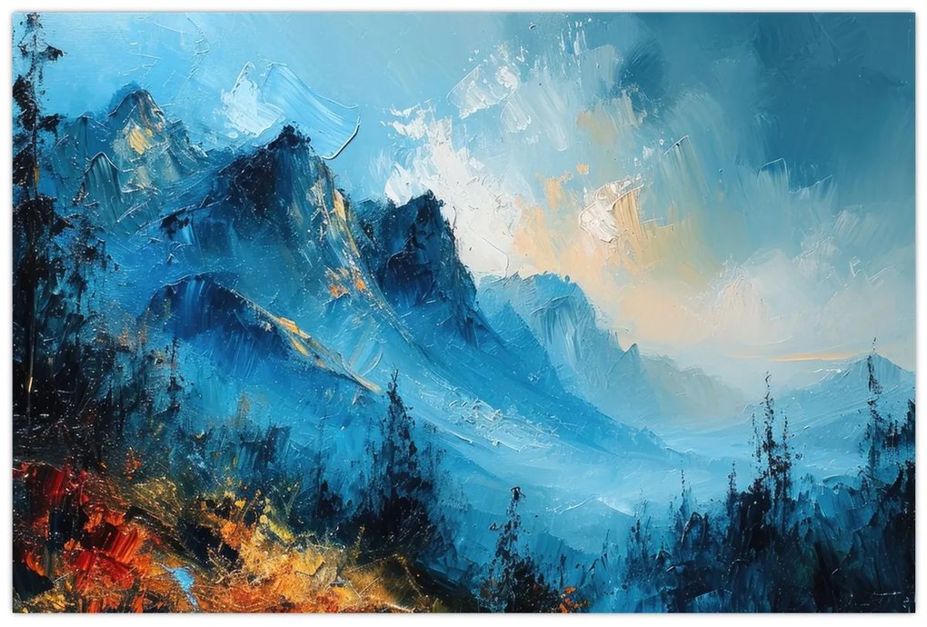 Obraz - Maľba hôr (90x60 cm)