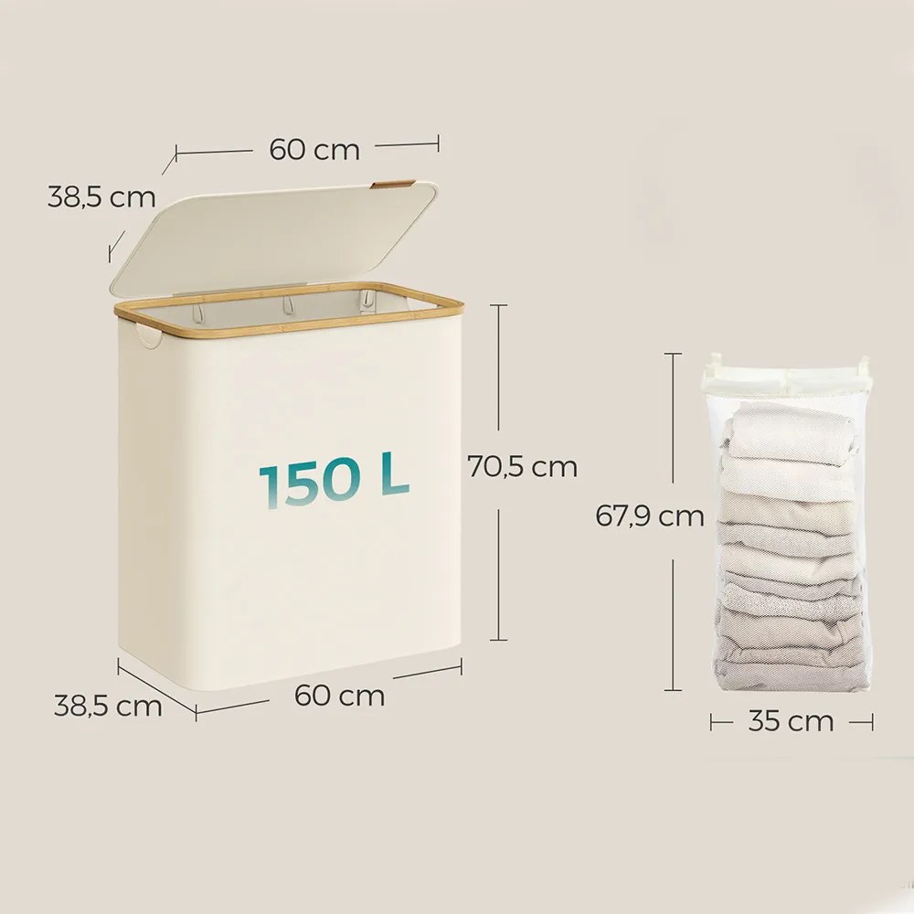 Kôš na prádlo s odnímateľnou sieťovou vložkou