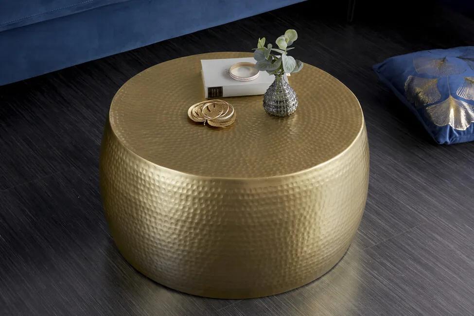 Ručne vyrobený konferenčný stolík Orient II zlatý 60cm