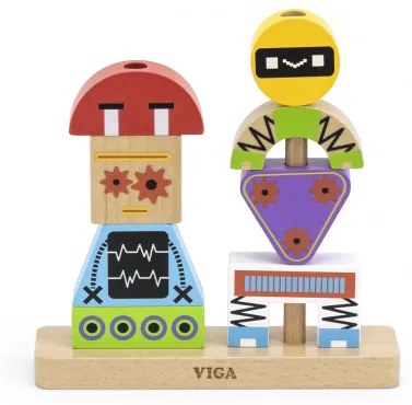 Skladacie kocky Viga 44652 roboti