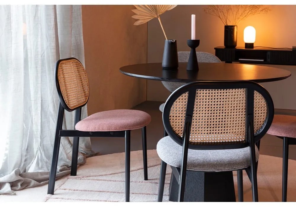 Sivá ratanová jedálenská stolička Spike - Zuiver