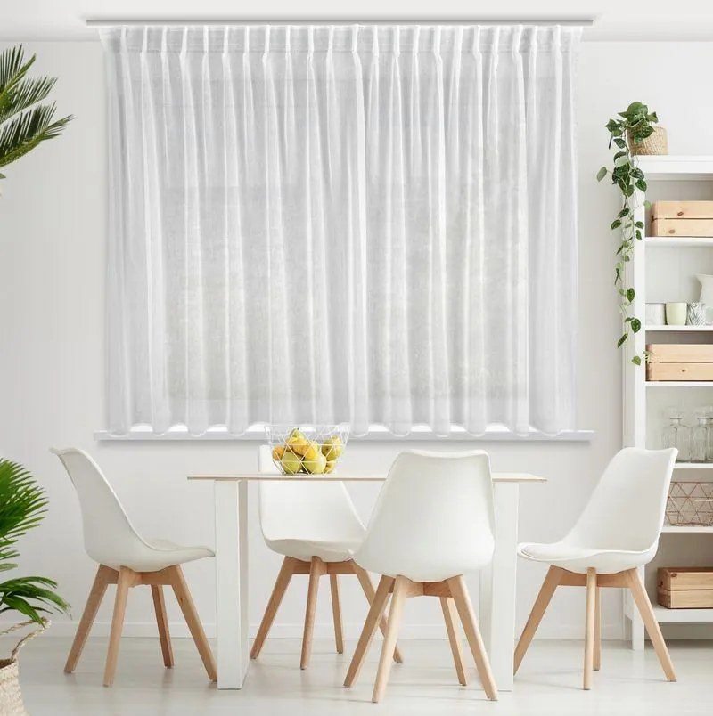 Biela záclona na flex páske BELISSA 300x170 cm