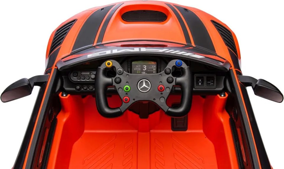 LEAN CARS Elektrické autíčko Mercedes AMG GT3, oranžové