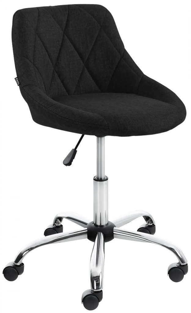 Design-Shop Pracovná stolička Lazio - látka - Čierna