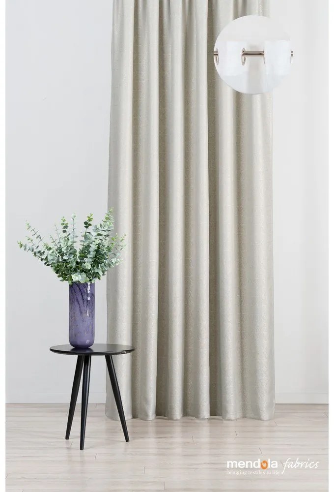 Béžový záves 140x260 cm Teorema - Mendola Fabrics