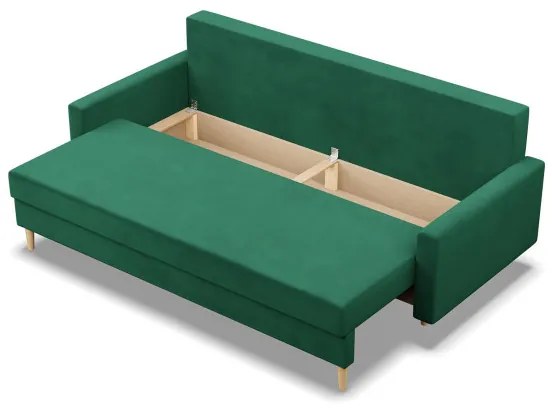 Trojmiestna rozkladacia sedačka BLANK Elegant fľaškovo zelená