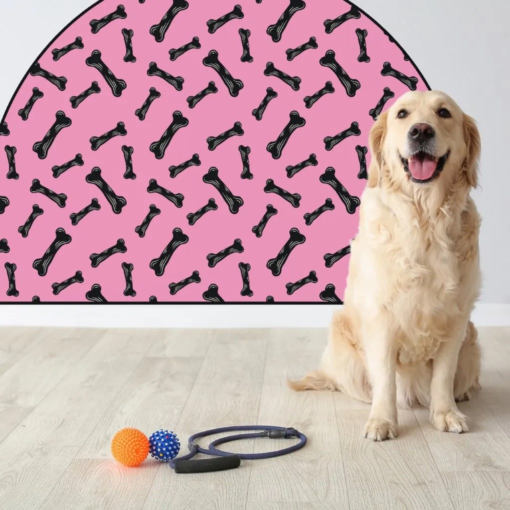 PIPPER. Ochranná textilná nálepka na stenu - Oblúk - Kostičky Veľkosť: 120x96cm, Motív: bez mena