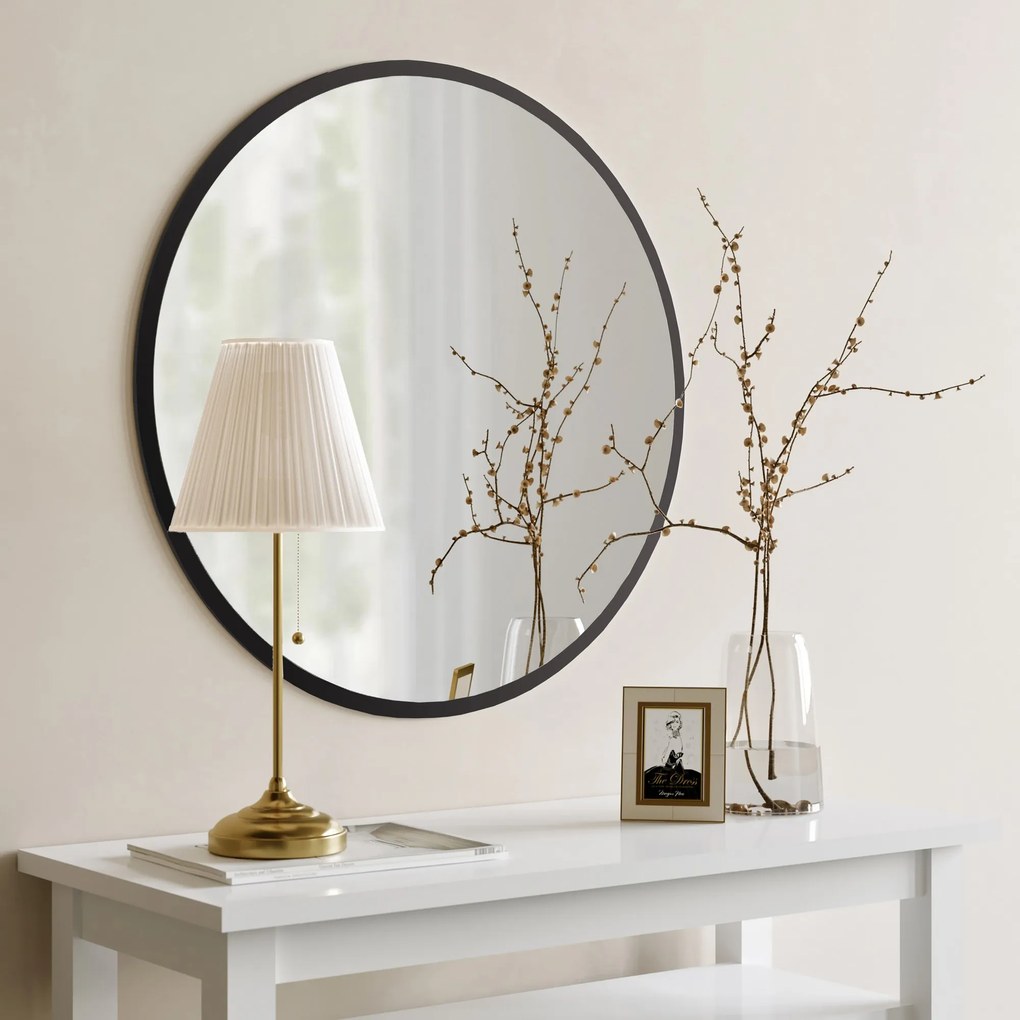 Yuvarlak Mirror - Black