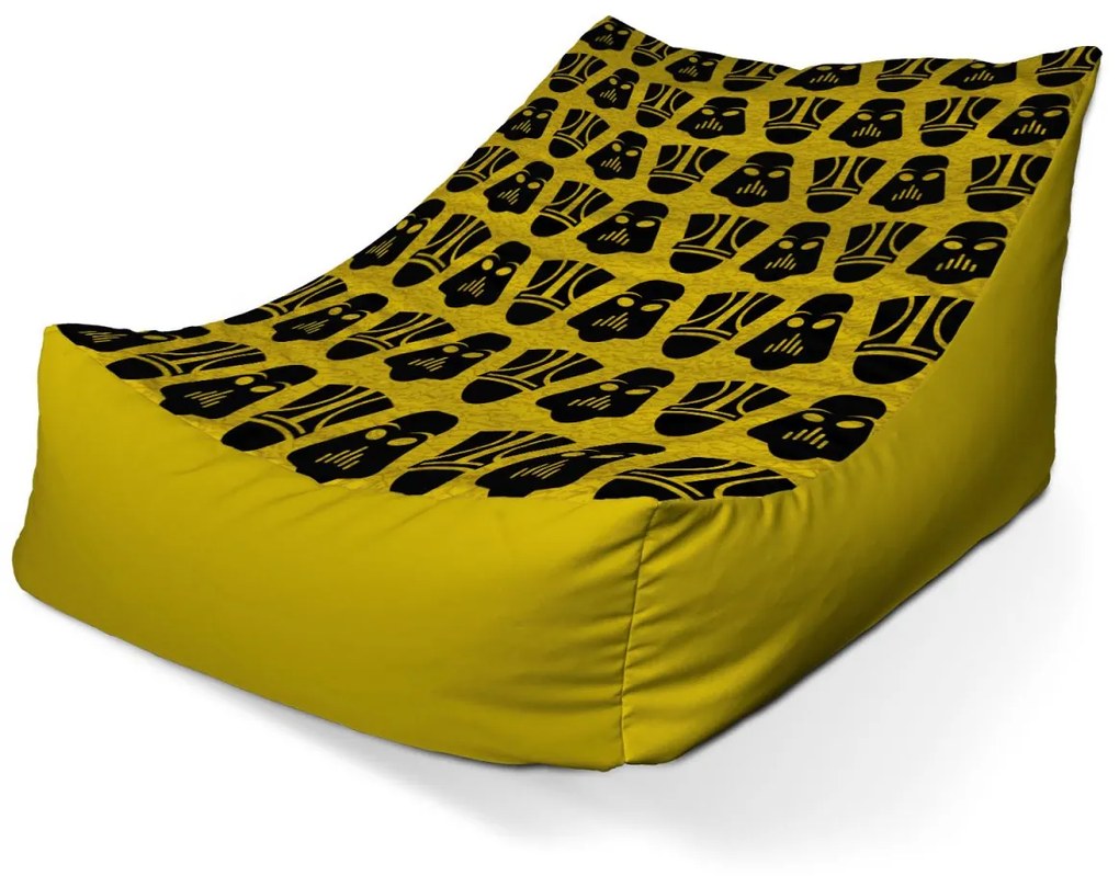 Sablio Sedací vak Lounge Star Wars Stormtrooperi Pattern na žltej - 120 x 100 x 80 cm