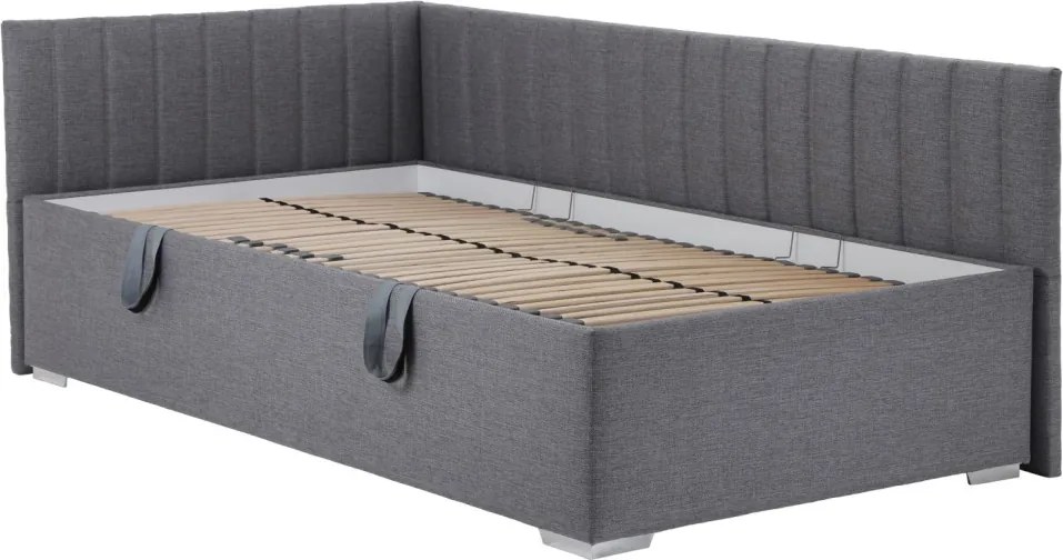 Posteľ s univerzálnym čelom Dafne 110x200 cm, holubia šedá tkanina