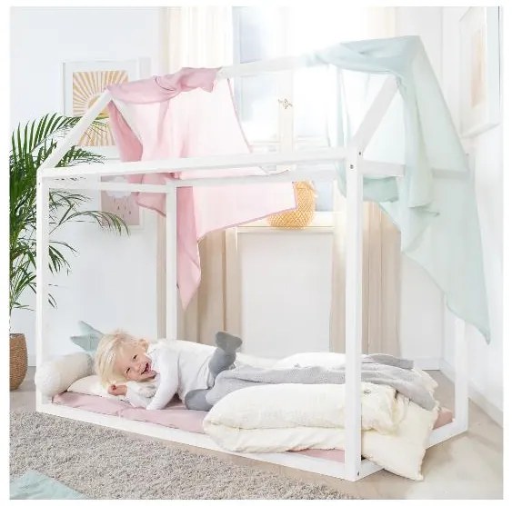 roba Detská domčeková posteľ Montessori (biela) (100397149)