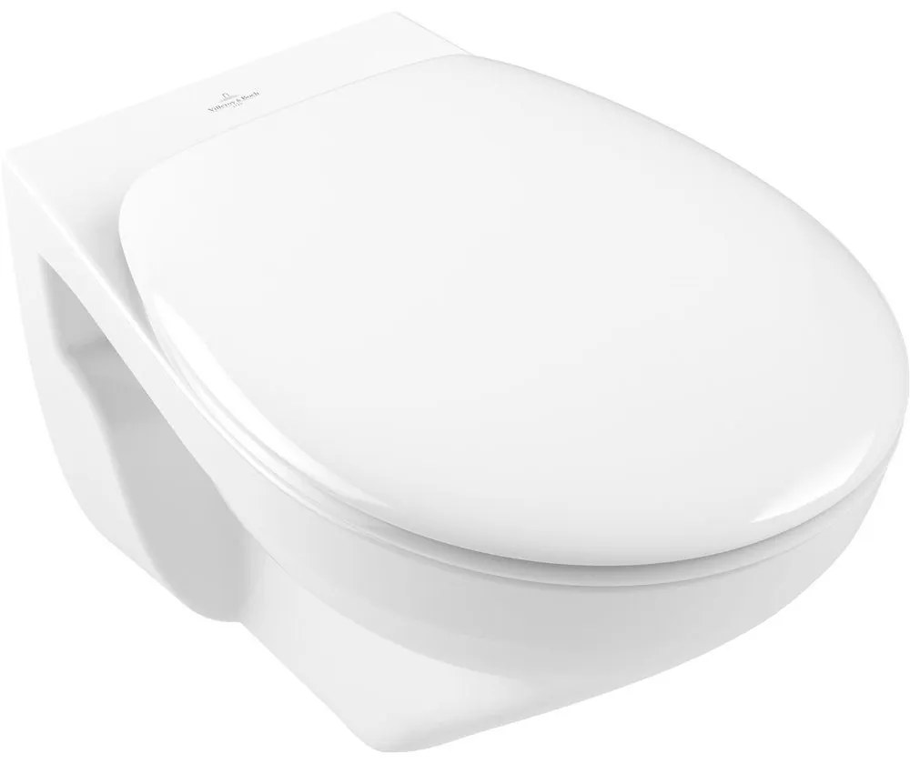 VILLEROY &amp; BOCH O.novo Combi-Pack, závesné WC s DirectFlush + WC sedátko s poklopom, s QuickRelease a Softclosing, biela alpská, 7682HR01