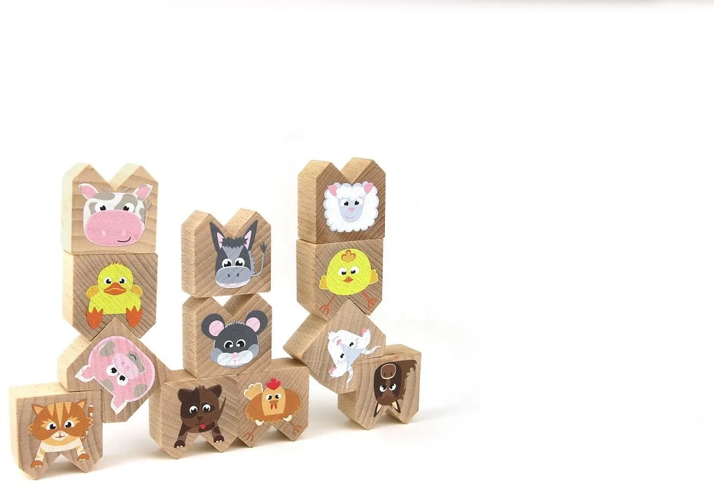 Milaniwood - Drevená balančná hra - domáce zvieratká
