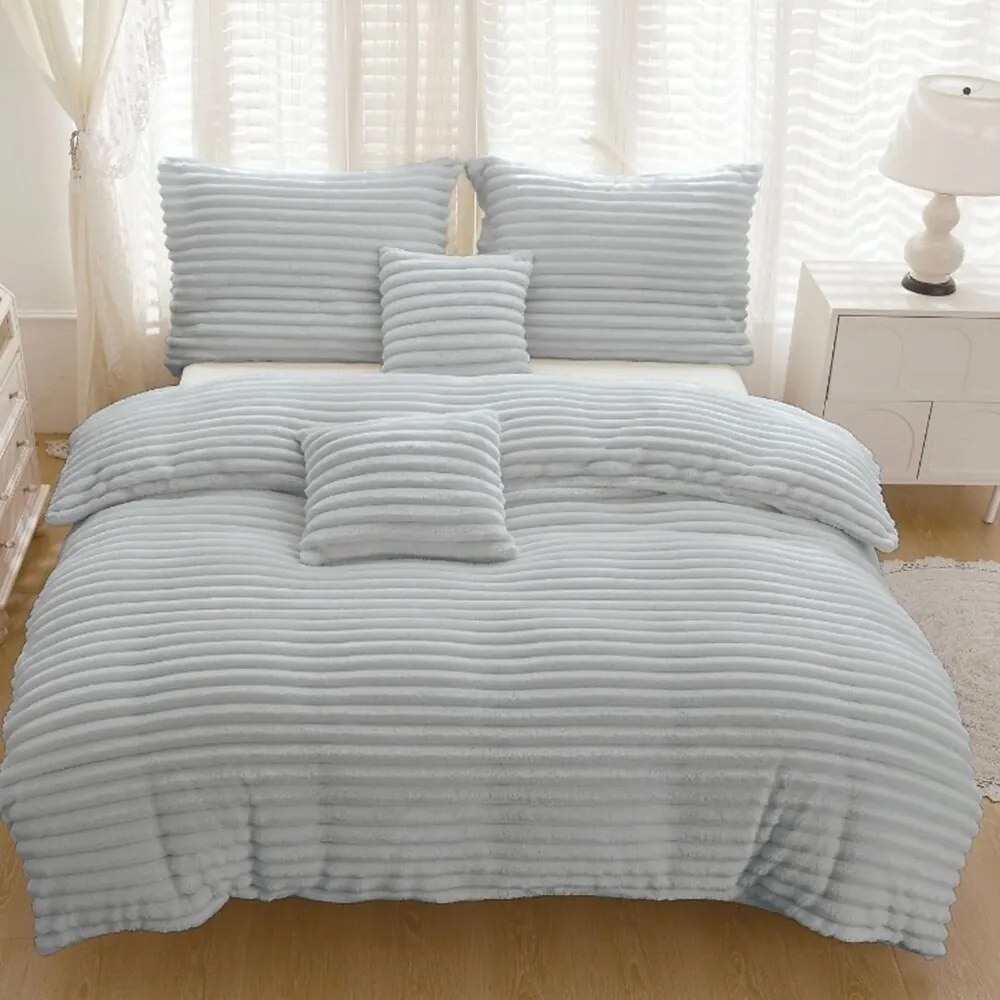 Mikroplyš obliečky Homa TRAIL LIGHT GREY 3-dielna sada 140x200 cm