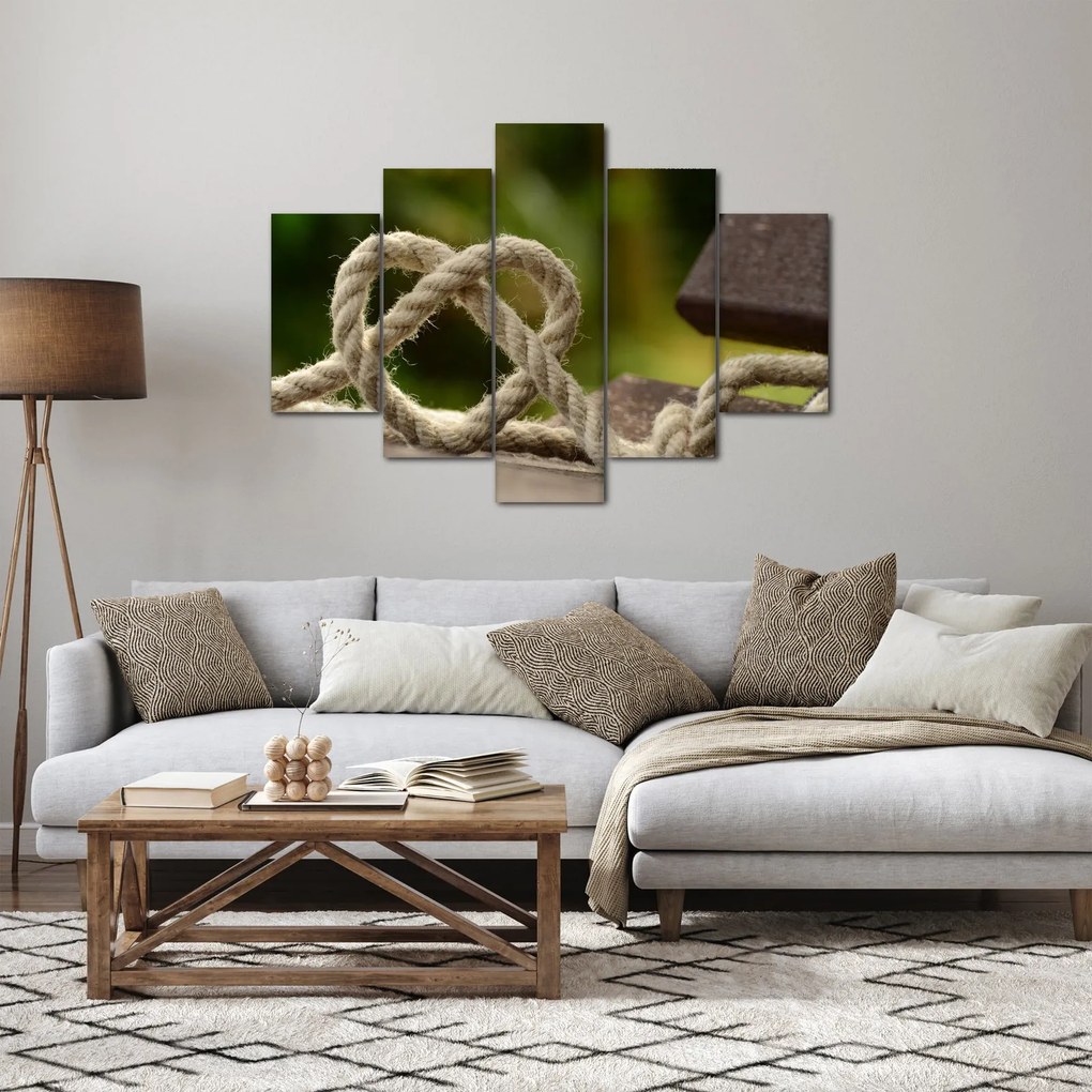 Obraz srdce z lana (150x105 cm)