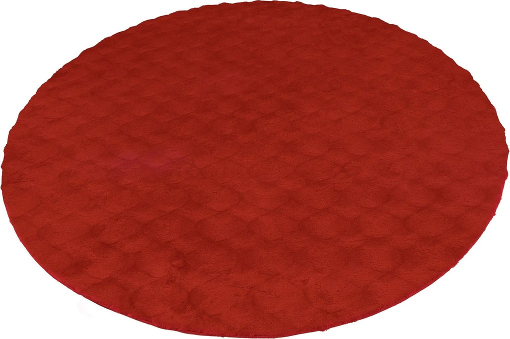 Obsession, Kusový koberec Diamond Cut 800 Red kruh, 120x120 (priemer) kruh, červená, obývacia izba