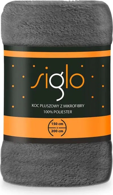 Mikroplyšová deka SIGLO tmavo šedá 200 x 220 cm