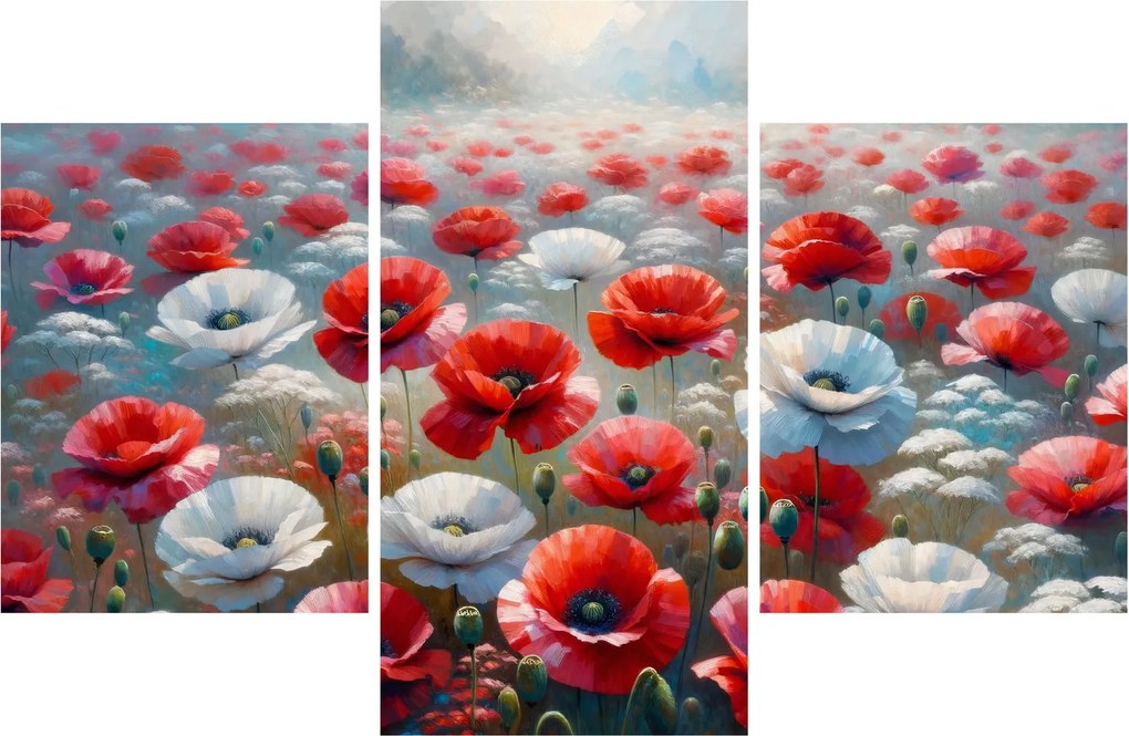 Obraz - Pole vlčích makov (90x60 cm)