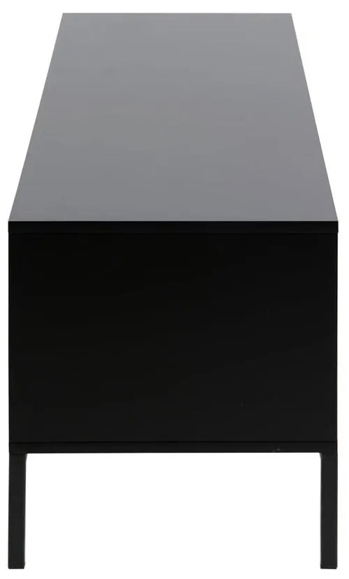 TV stolík v dekore duba v čierno-prírodnej farbe 140x45 cm Seaford – Actona