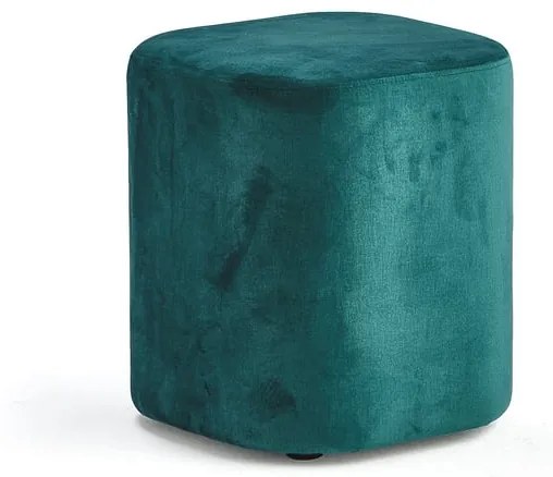 Taburet COMFY, zamatová tkanina, smaragdová