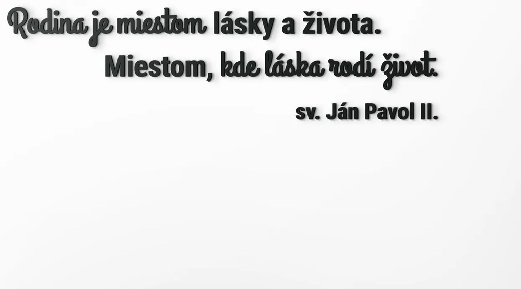 drevko Citát na stenu Rodina Rozmer obrazu: 26 x 100 cm, Farba dekorácie: Čierna