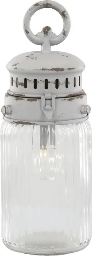 Francúzsky stajňový lampáš so žiarovkou a časovačom French Stable - Ø 11*30 cm
