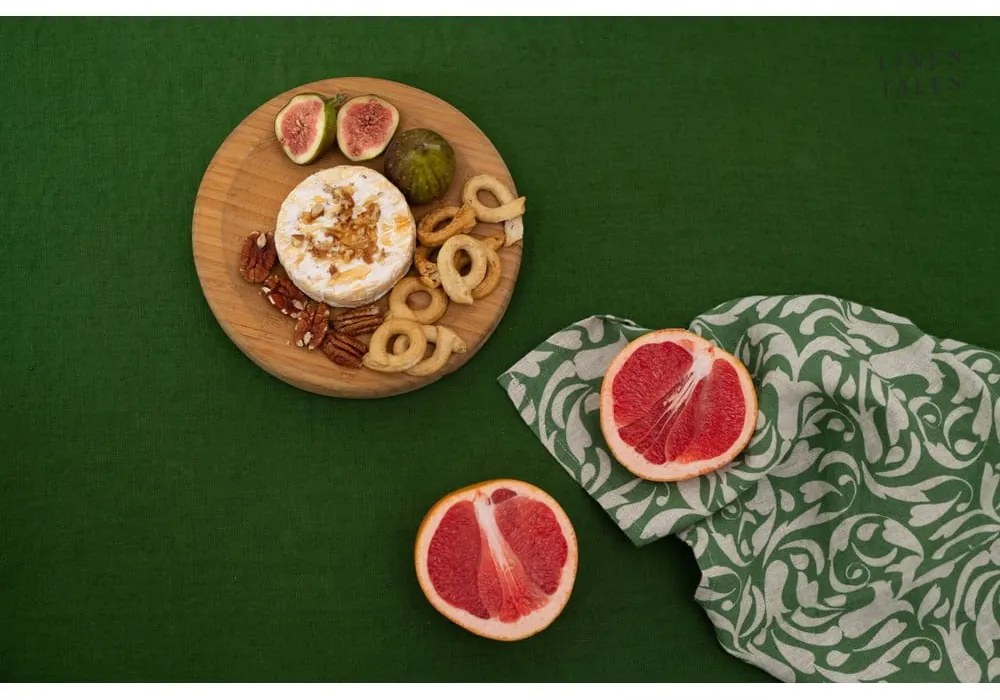 Ľanová utierka 45x65 cm Evergreen Damask – Linen Tales