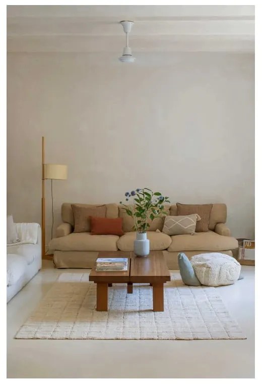 Krémový prateľný ručne tkaný bavlnený koberec 200x300 cm Mosaic – Lorena Canals