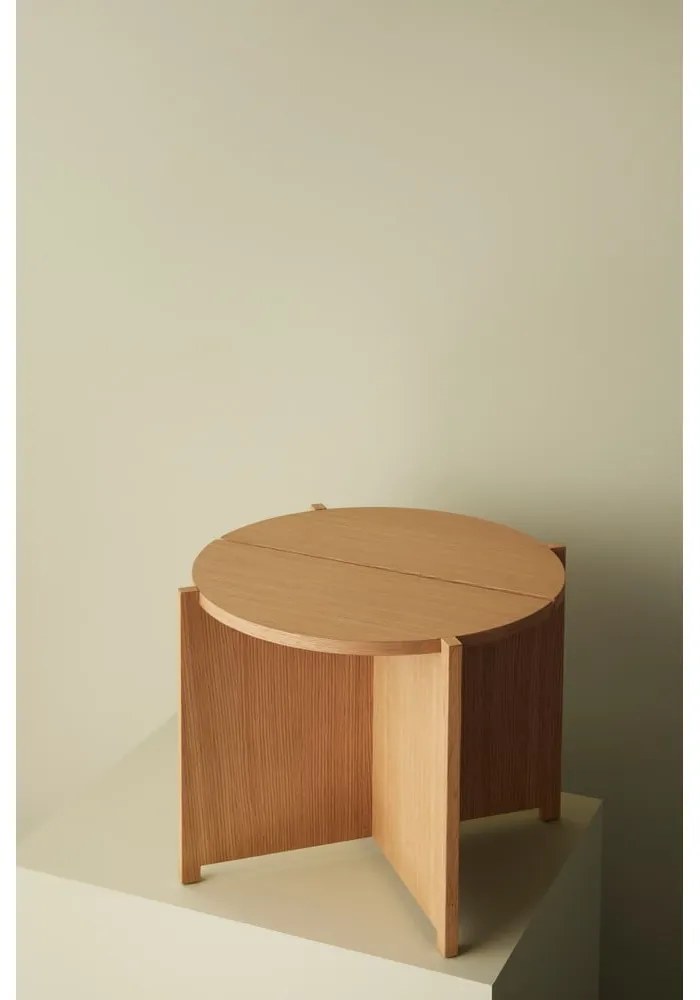 Okrúhly odkladací stolík v dekore duba ø 55 cm Dash – Hübsch