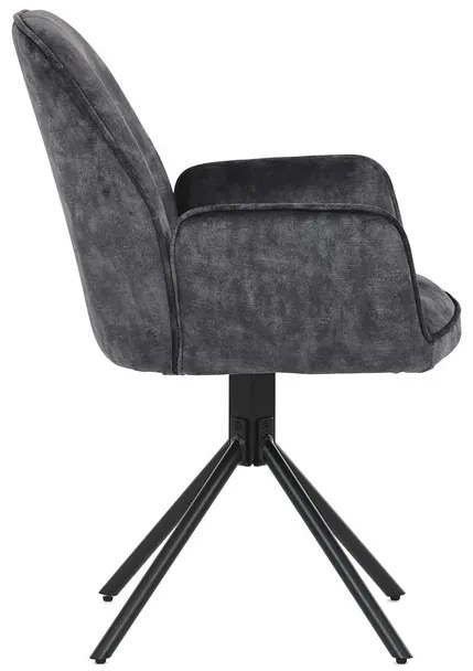 Autronic BONTEC Jedálenská stolička, čierna, zamatová látka, HC-511 BK4 Farba: Čierna