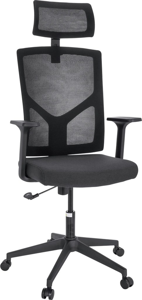 XXXLutz OTOČNÁ STOLIČKA, plochá tkanina, sieťovina, čierna MID.YOU - Online Only kancelárie - 001918048301