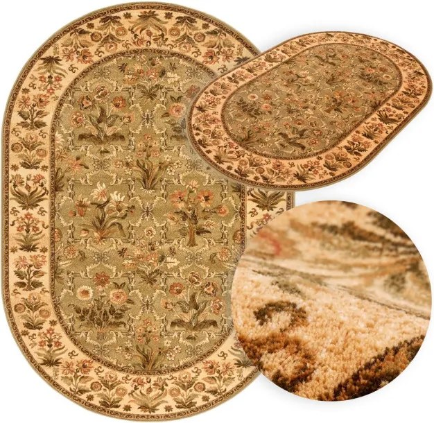 Koberec  Agnella Isfahan Olandia olivový ovál