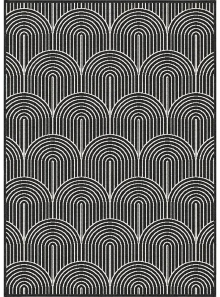 Čierno-biely vonkajší koberec 160x230 cm Pangli Black – Hanse Home