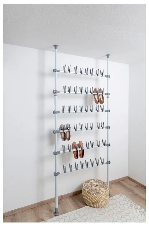 Biely kovový teleskopický stojan na topánky Herkules – Wenko