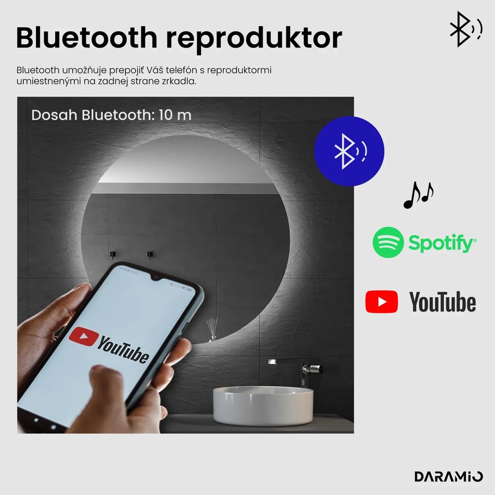 Atypické zrkadlo s LED osvetlením G6