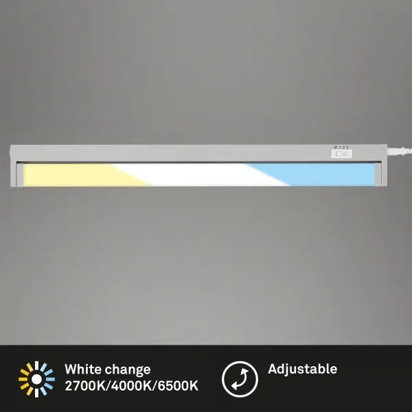 Brilo - LED podskrinkové svietidlo LED/6W/230V 2700/4000/6500K 54,5 cm strieborné